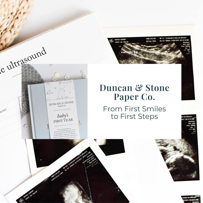 DUNCAN & STONE PAPER CO. كتاب السنة الأولى للطفل - كتاب ذكريات موروث لتوثيق اللحظات المهمة، الصور المفضلة والمزيد - كتب الحمل (كريم، 112 صفحة) - Image 5